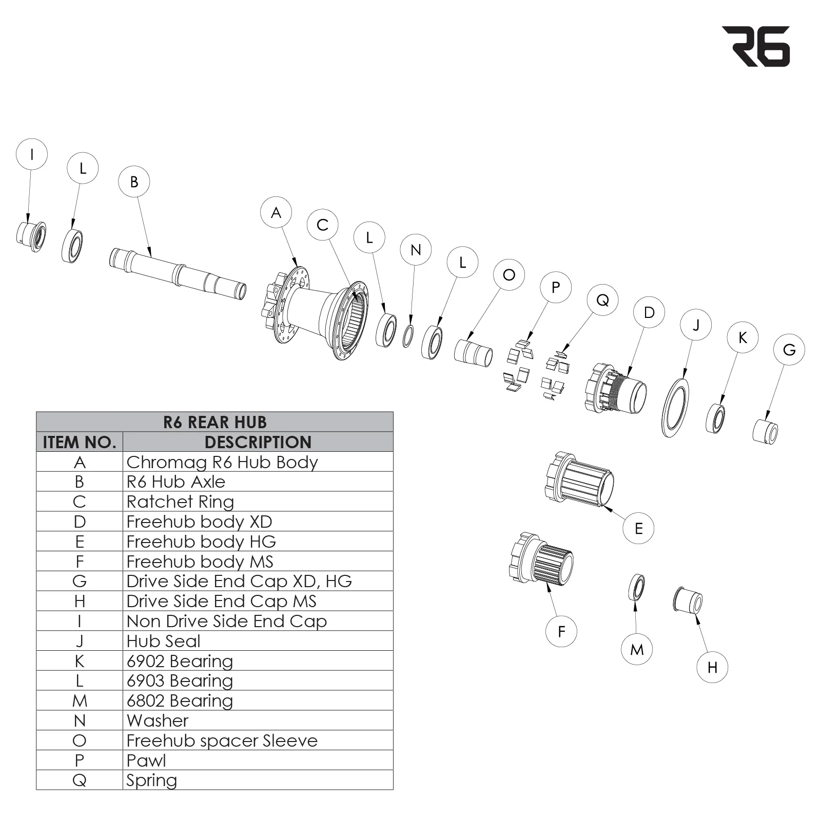 R6 Rear Hub - Image 7